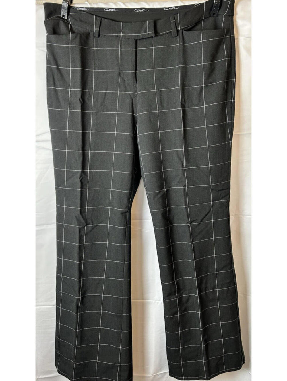 Diane Gilman Collection  Black & White Zip Up Wide-Leg Pant  Size 14